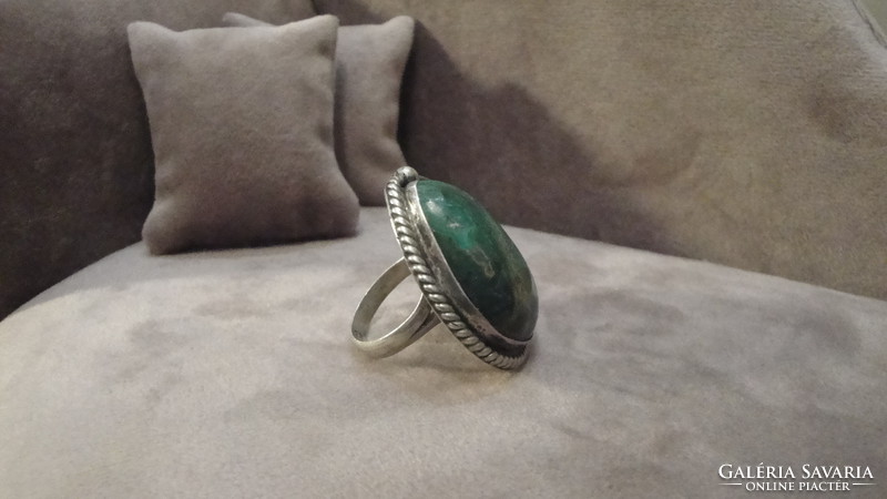 Ezüst gyűrű, türkiz kővel