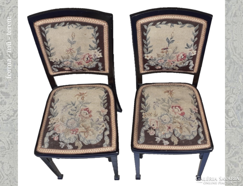 Two Art Nouveau chairs - a captivating pair