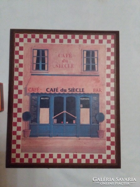 Retro wooden advertising board, wall decoration - cafe, bar