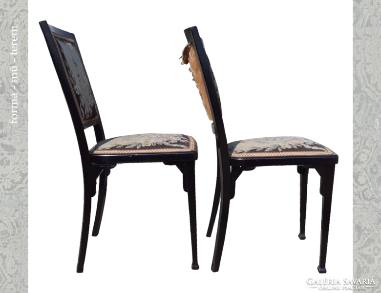 Two Art Nouveau chairs - a captivating pair