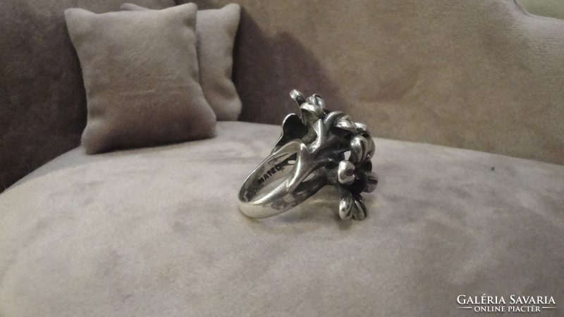 Mateo Mexico ezüst gyűrű, ametiszt kővel