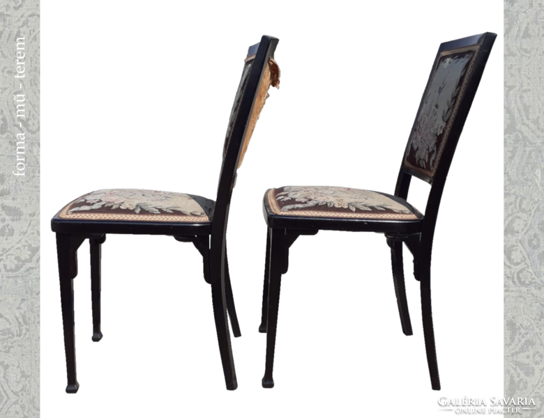 Two Art Nouveau chairs - a captivating pair