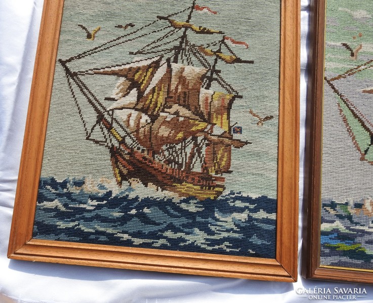Sailing ship - tapestry image