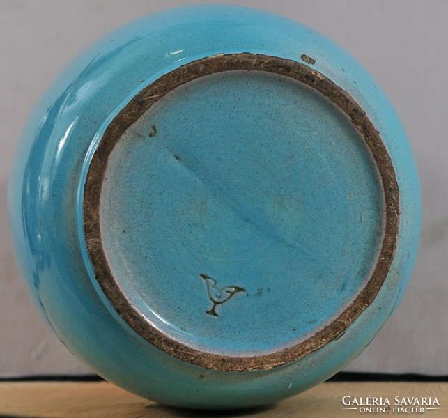 Blue ceramic vase, Frederick Borszeky
