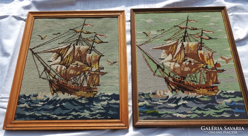 Sailing ship - tapestry image