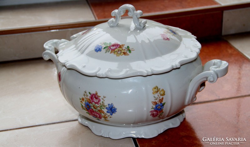 Zsolnay floral flawless soup bowl