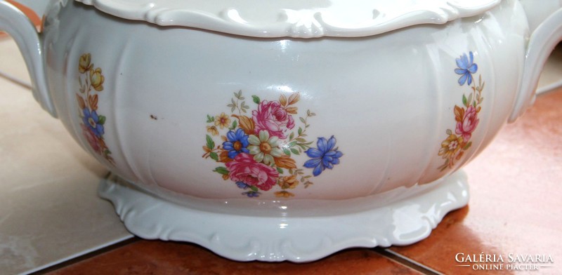 Zsolnay floral flawless soup bowl