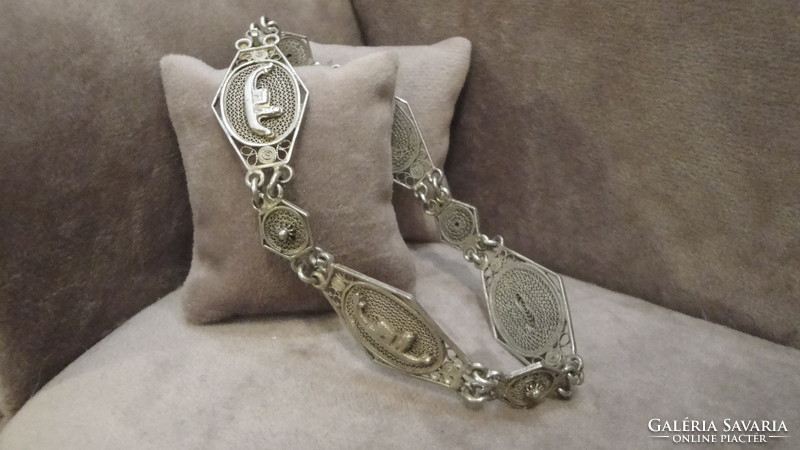 Filigree silver bracelet