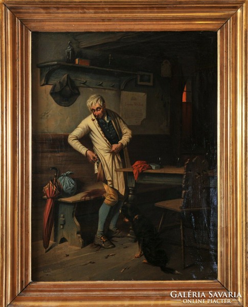 Johannes Graf (1837-1917) után Lüben Adolf, Részeg öregember a kocsmában