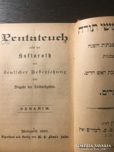Pentateuch v. / Debarim 1890 / löwy, s / ritka / judaika