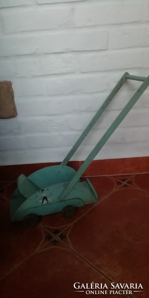 Wooden toy, old wooden cart, decorated children's toy