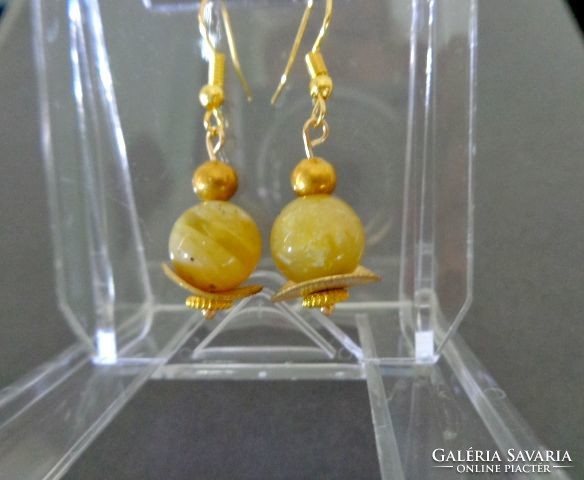 Yellow opal earrings