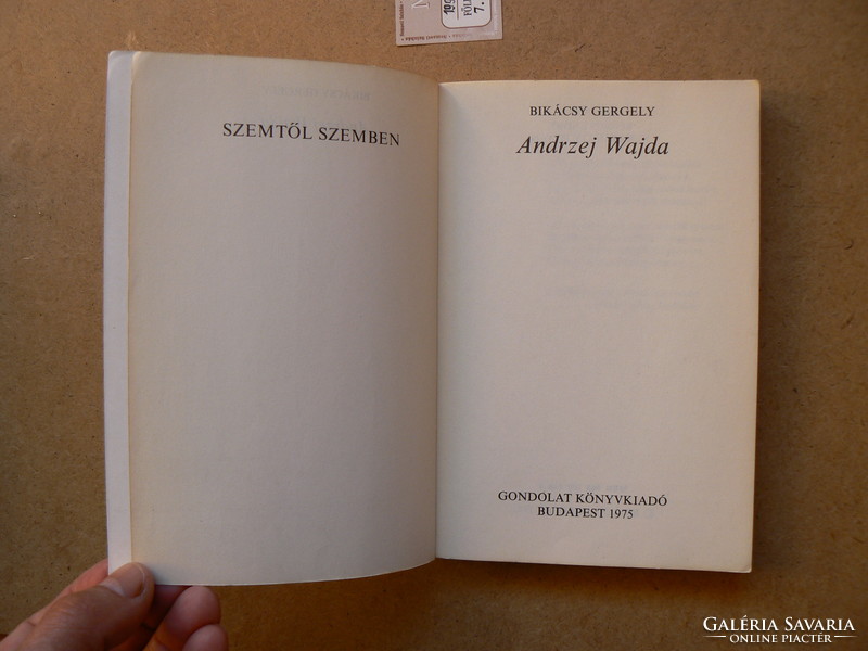 WAJDA (SZEMTŐL SZEMBEN), BIKÁCSI GERGELY 1975, KÖNYV JÓ ÁLLAPOTBAN