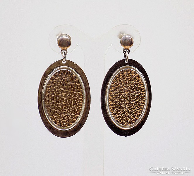 Engraved silver dangling earrings (zal-ag87667)