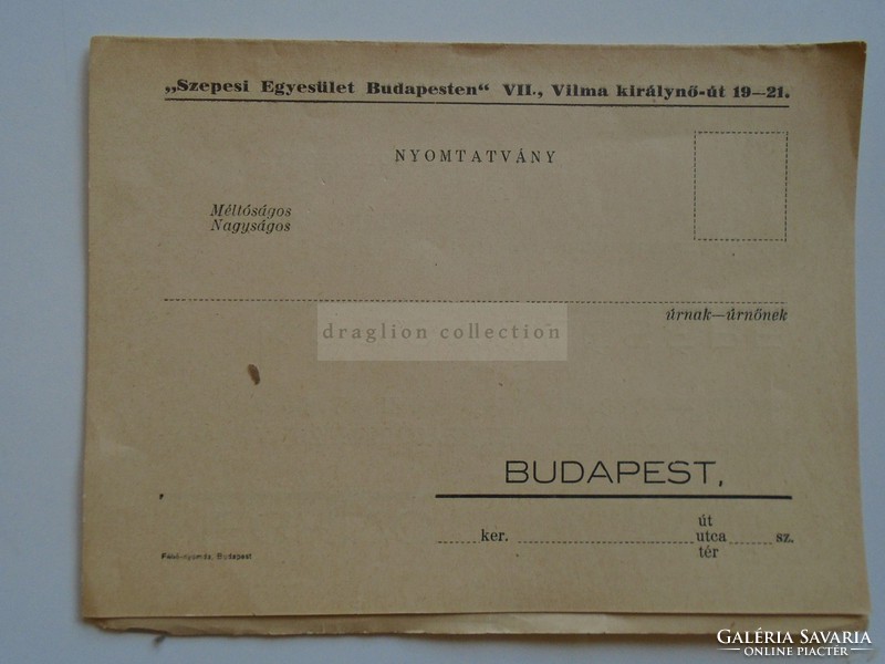 AV836.11 Meghívó  A Szepesi Egyesület Budapesten - 1939  Közgyűlésére
