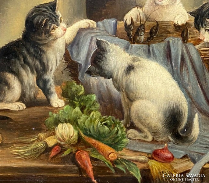 Attributed to Carl Reichert (1836-1918), cats