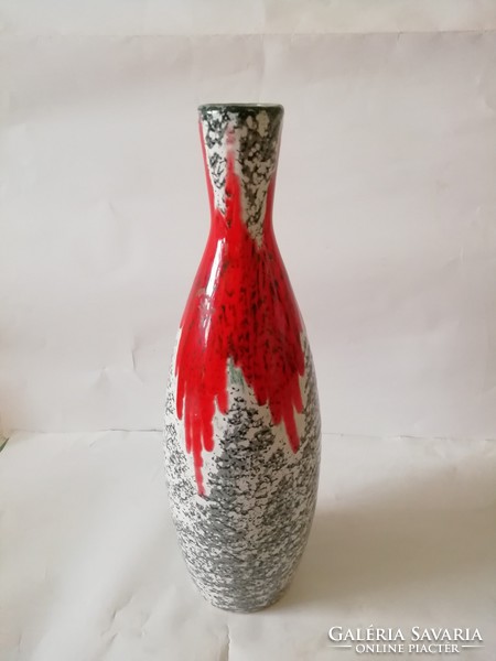 Iparművészeti kerámia váza, hibátlan, 34 cm