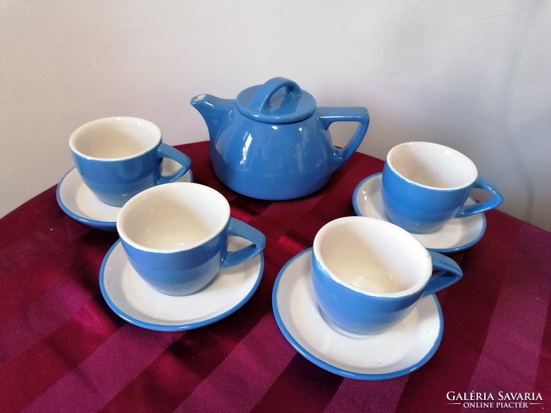 Retro baby blue coffee set for 4 people