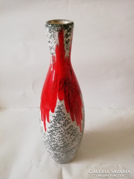 Iparművészeti kerámia váza, hibátlan, 34 cm