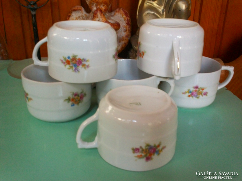 Antique drasche porcelain tea set, 6 pcs