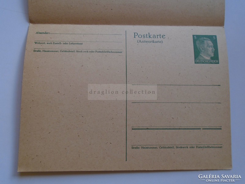 Av837.8 World War II German Postcard Postcards 4 pcs (6 pcs, 2 answer sheets)