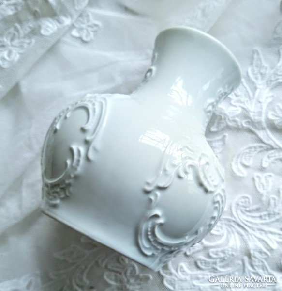 Royal kpm white embossed vase