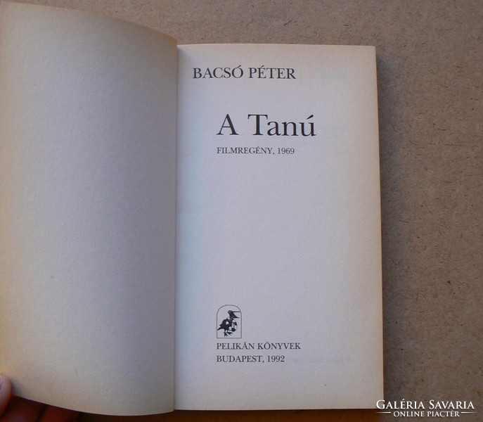 2 Book in one, witness and witness again, 1992 bacsó péter (fábry sándor), book in good condition