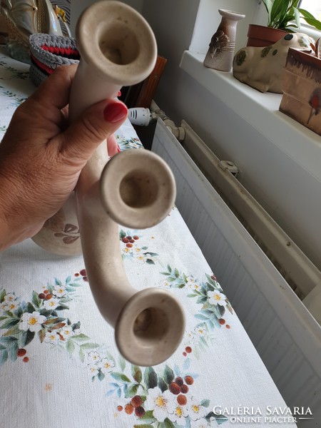 Painted ceramic candle holder for sale!