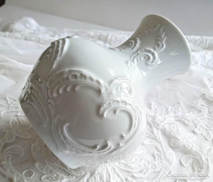 Royal kpm white embossed vase