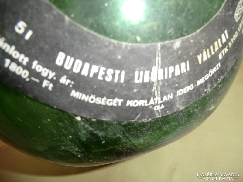 Antique giant unicum 5 liter bottle in sealed condition 23 x 33 cm Budapest liquor industry company