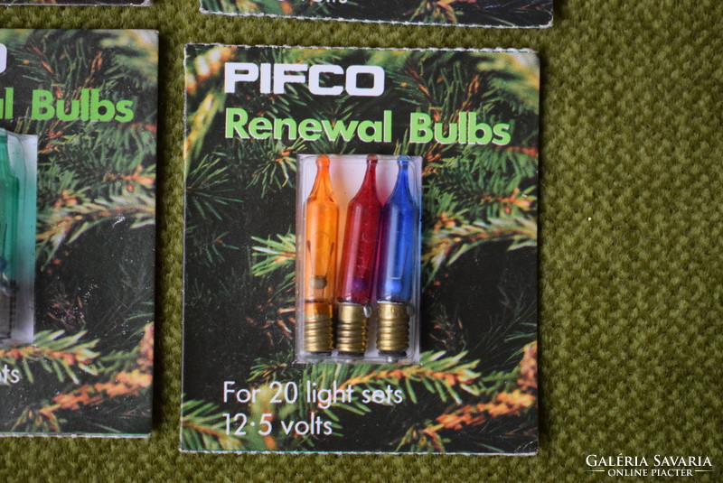 Vintage pifco 12.5 Volt mini glowing christmas tree decoration light bulb replacement bulb unopened original 12pcs. (Ii)