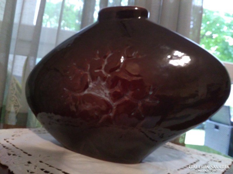 Slovak pizenok ceramic pebble shaped vase