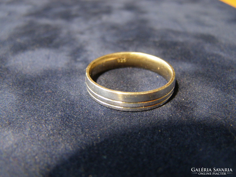 Silver men's wedding ring
