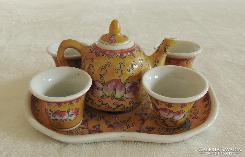 Marked hand painted Chinese porcelain tea set