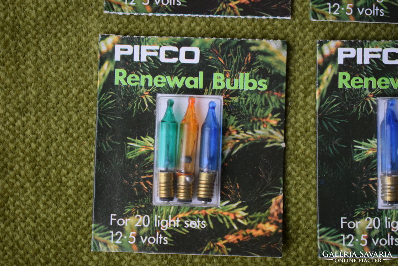 Vintage pifco 12.5 Volt mini glowing christmas tree decoration light bulb replacement bulb unopened original 12pcs. (Iii)