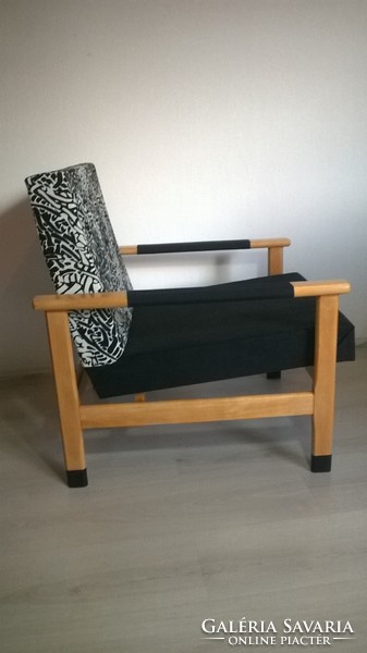 Renovated retro armchair pair