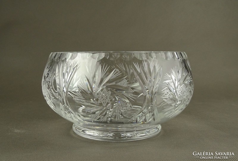 1G109 Polished Glass Crystal Table Serving Bowl
