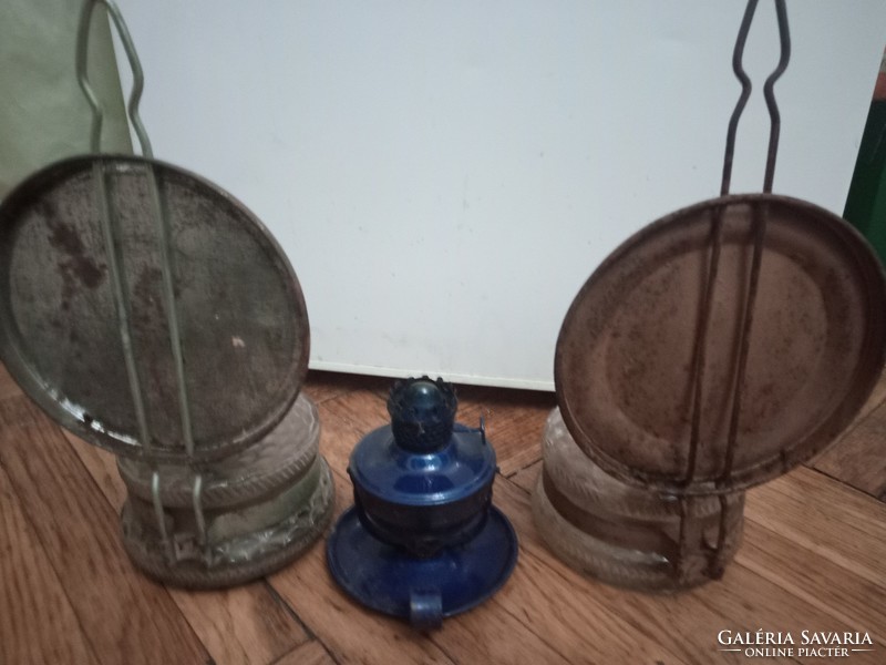 Three kerosene lamps