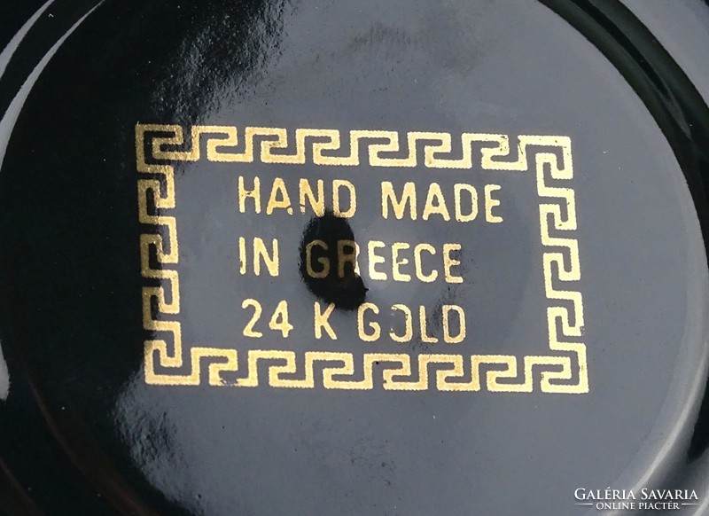 1B815 Aranyozott görög porcelán kávéscsésze készlet 5 darab