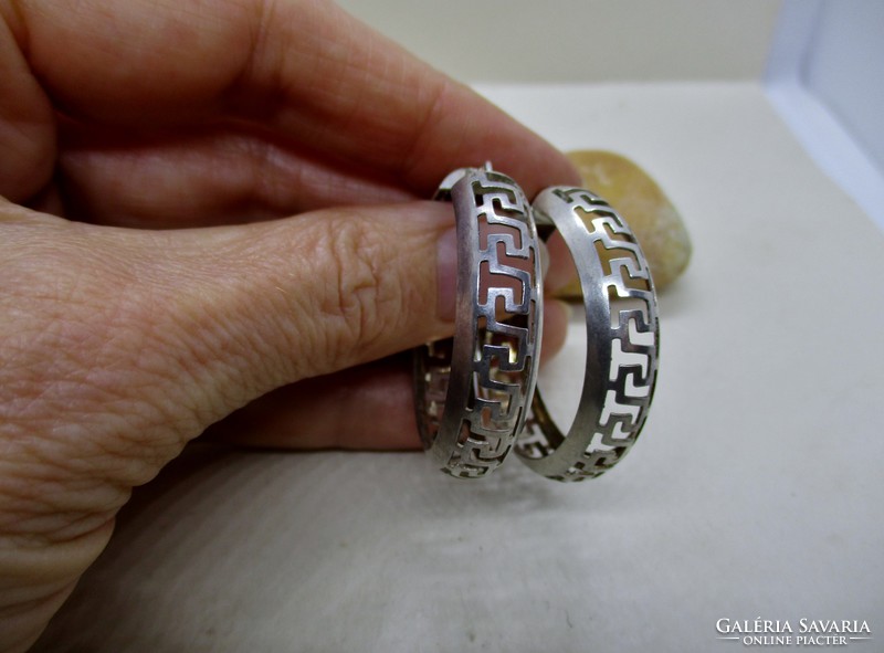 Beautiful handcrafted silver big hoop earrings