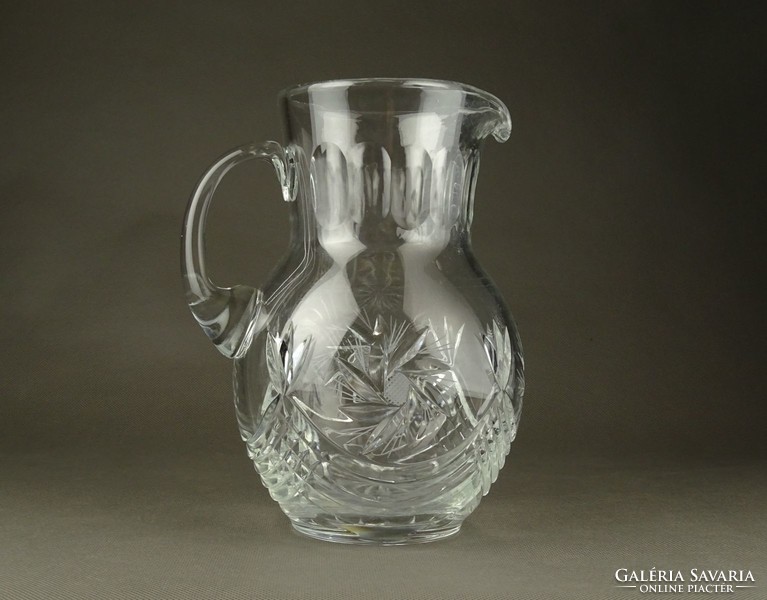 1G071 antique polished glass table wine jug 20.5 Cm