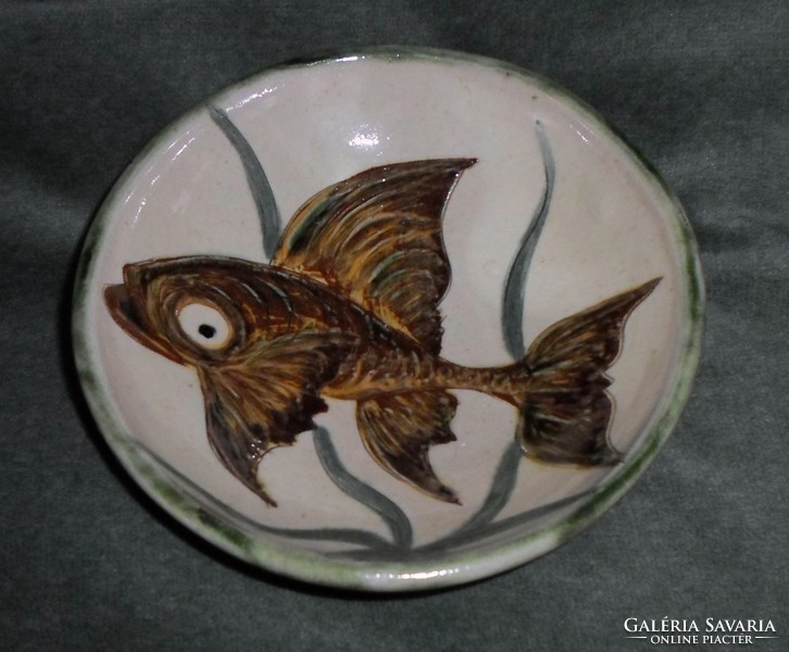 Fishy, fishy marked craft wall plate