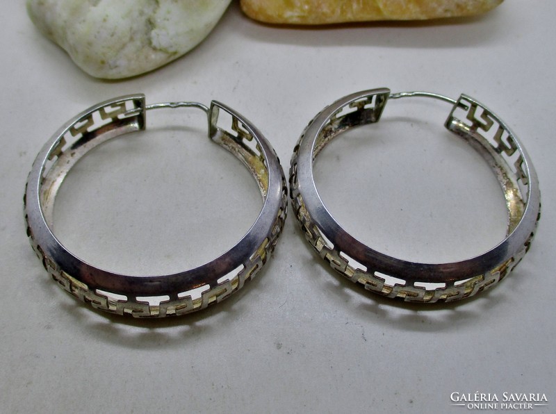 Beautiful handcrafted silver big hoop earrings