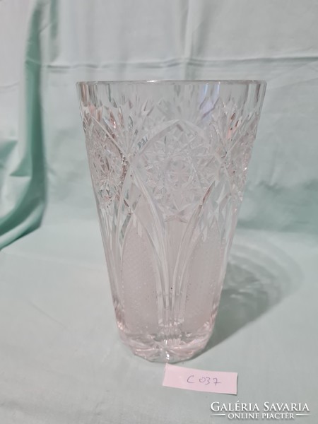 Polished glass vase 20 cm