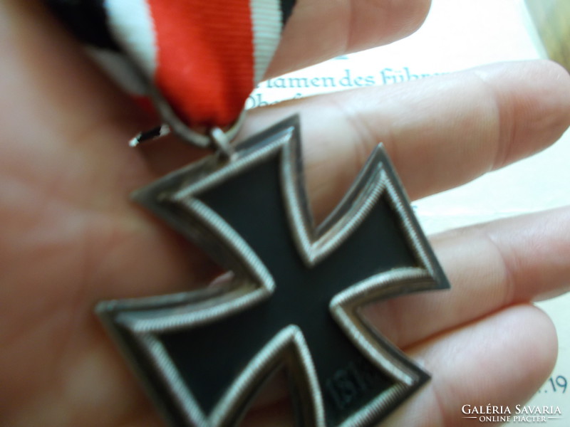 WW2, iron cross, marked 11, Grossmann, Vienna, original certificate, bag