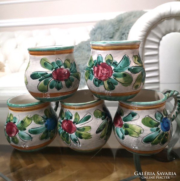 Miriam-italy, Italian ceramics, hand-painted bowl set, earthenware, majolica 31 x31 cm