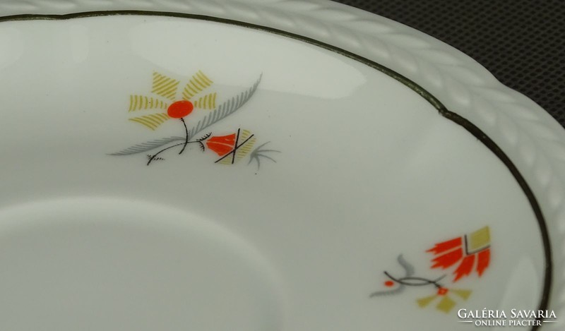 1G120 Régi virágmintás jelzett Bavaria porcelán csészealj 4 darab