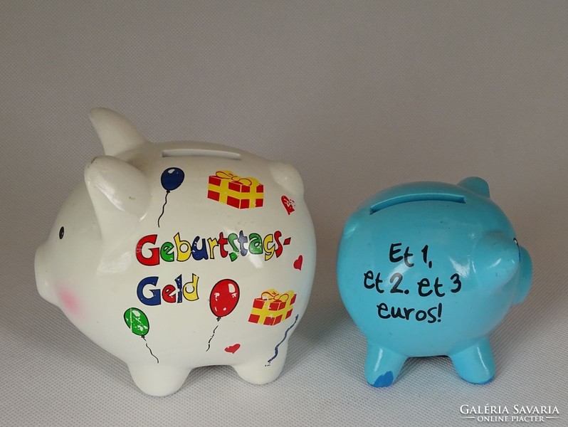 1G052 ceramic piggy bank 2 pieces