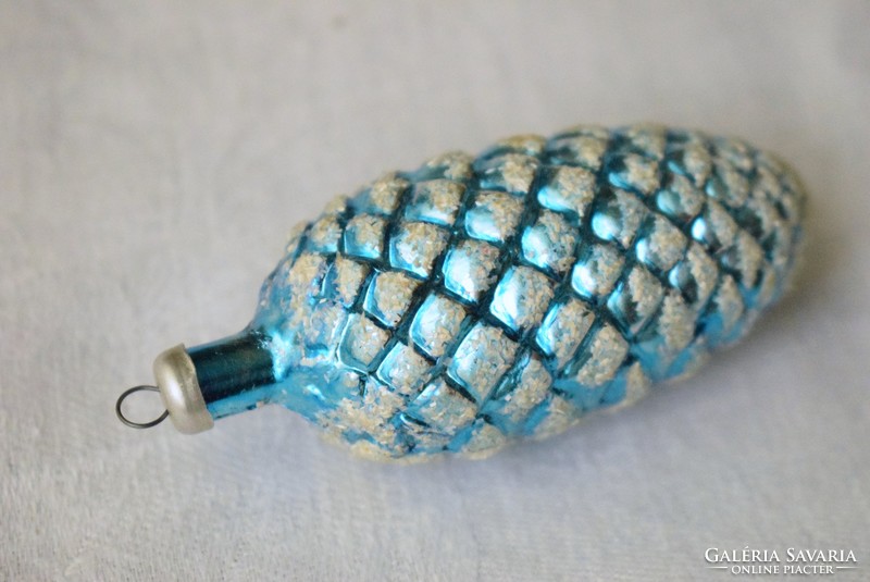 Old antique Christmas tree decoration with glass cone 7.5 x 3 cm