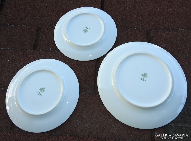 Flower pattern jlmenau plate set 1 large 2 small plates